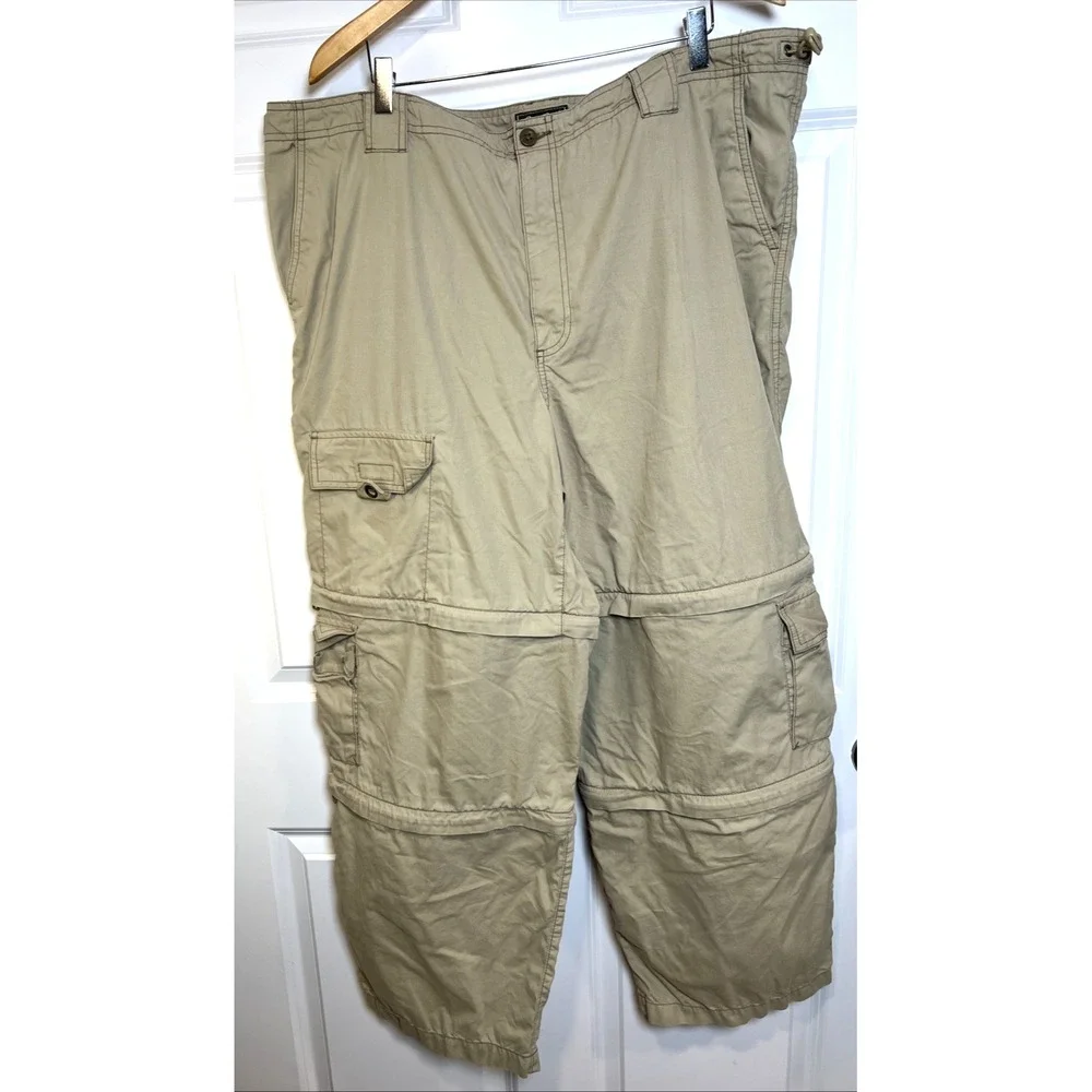 Eddie Bauer Convertible Zip Off Cargo Pants Mens 44x30 Khaki 3-in-1 Gorpcore